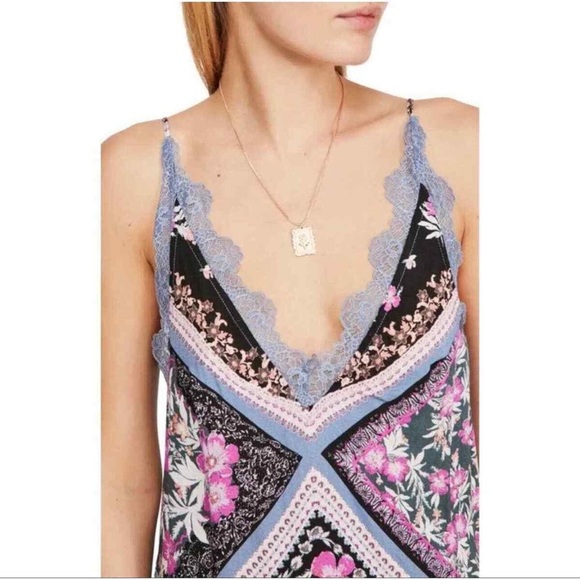 Intimately Free People Floral Stevie Printed Slip Maxi Dress Size XS EUC - Picture 4 of 6